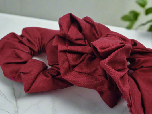 Barn Red Cotton Scrunchies