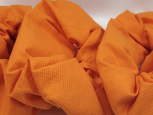 Orange Cotton Scrunchies
