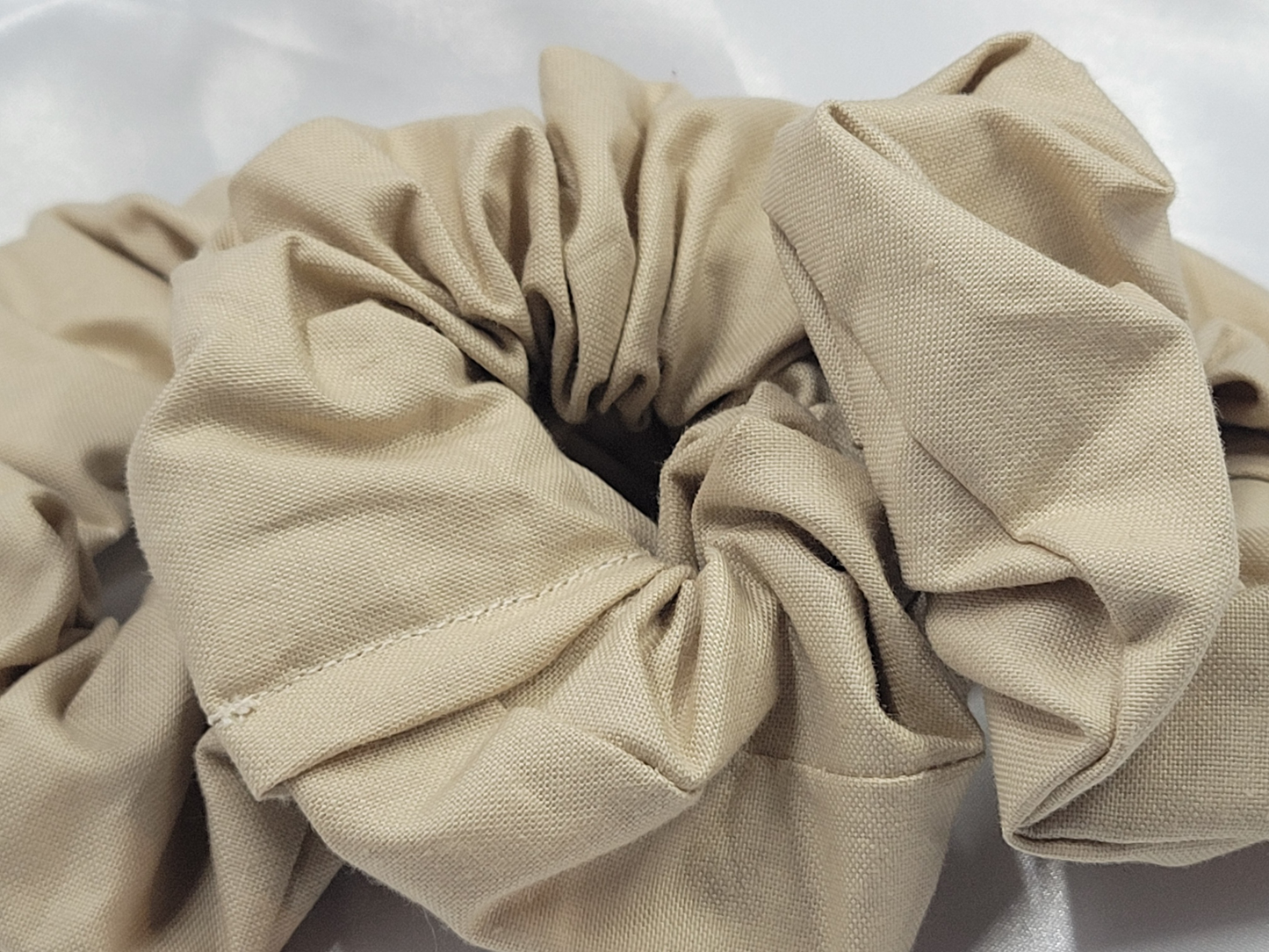 Taupe Cotton Scrunchies