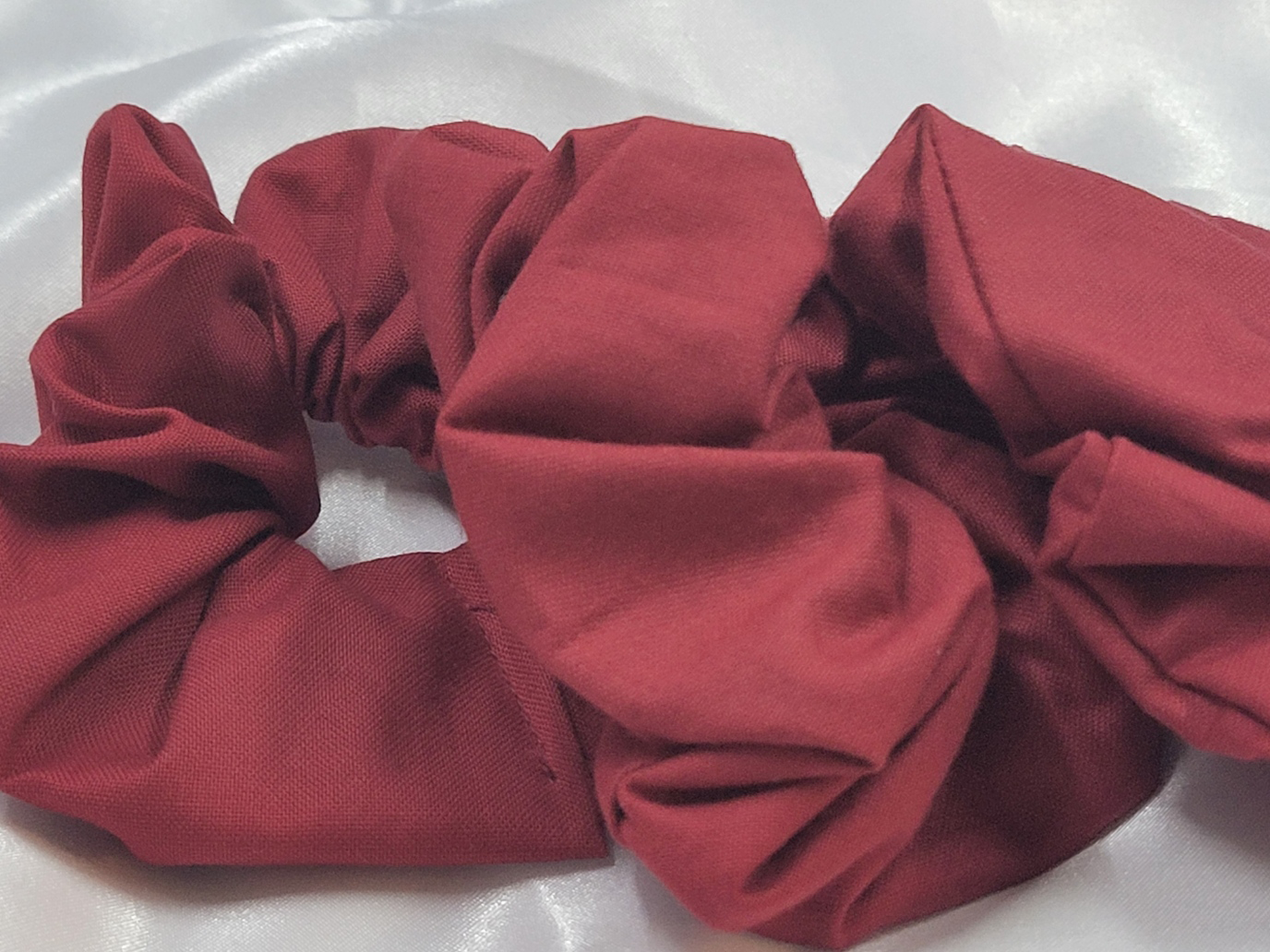 Scarlet Cotton Scrunchies