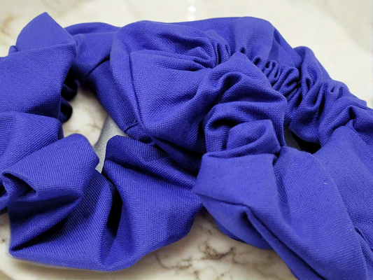 Patriot Blue Cotton Scrunchies