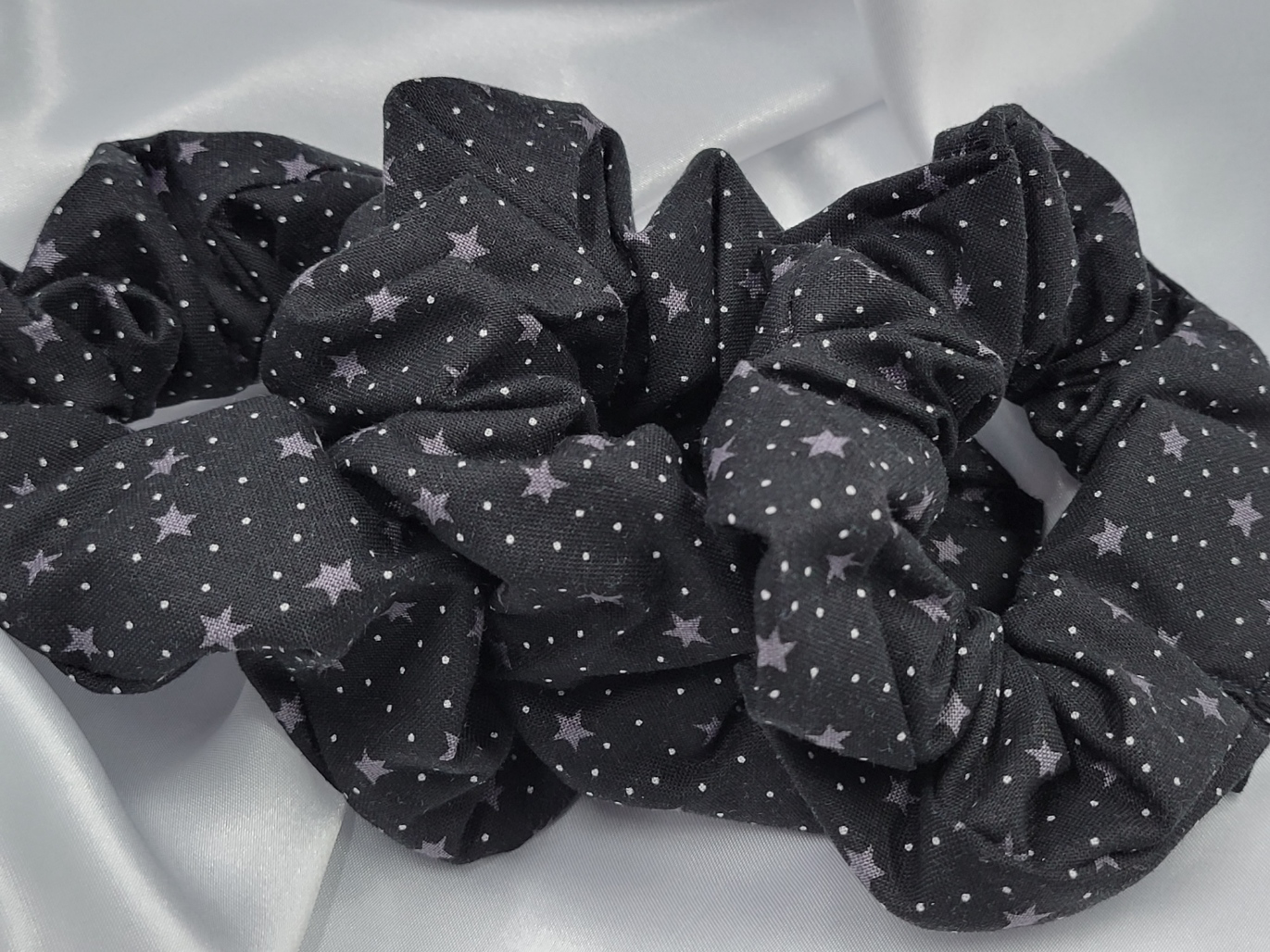 Starry Sky Night Cotton Scrunchies