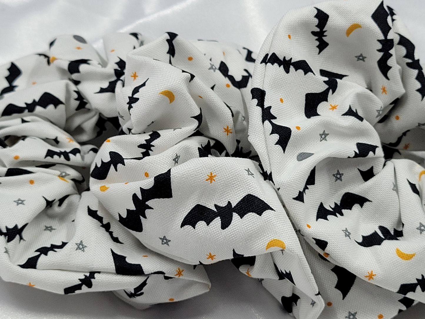 Halloween Ghost Bats Cotton Scrunchies