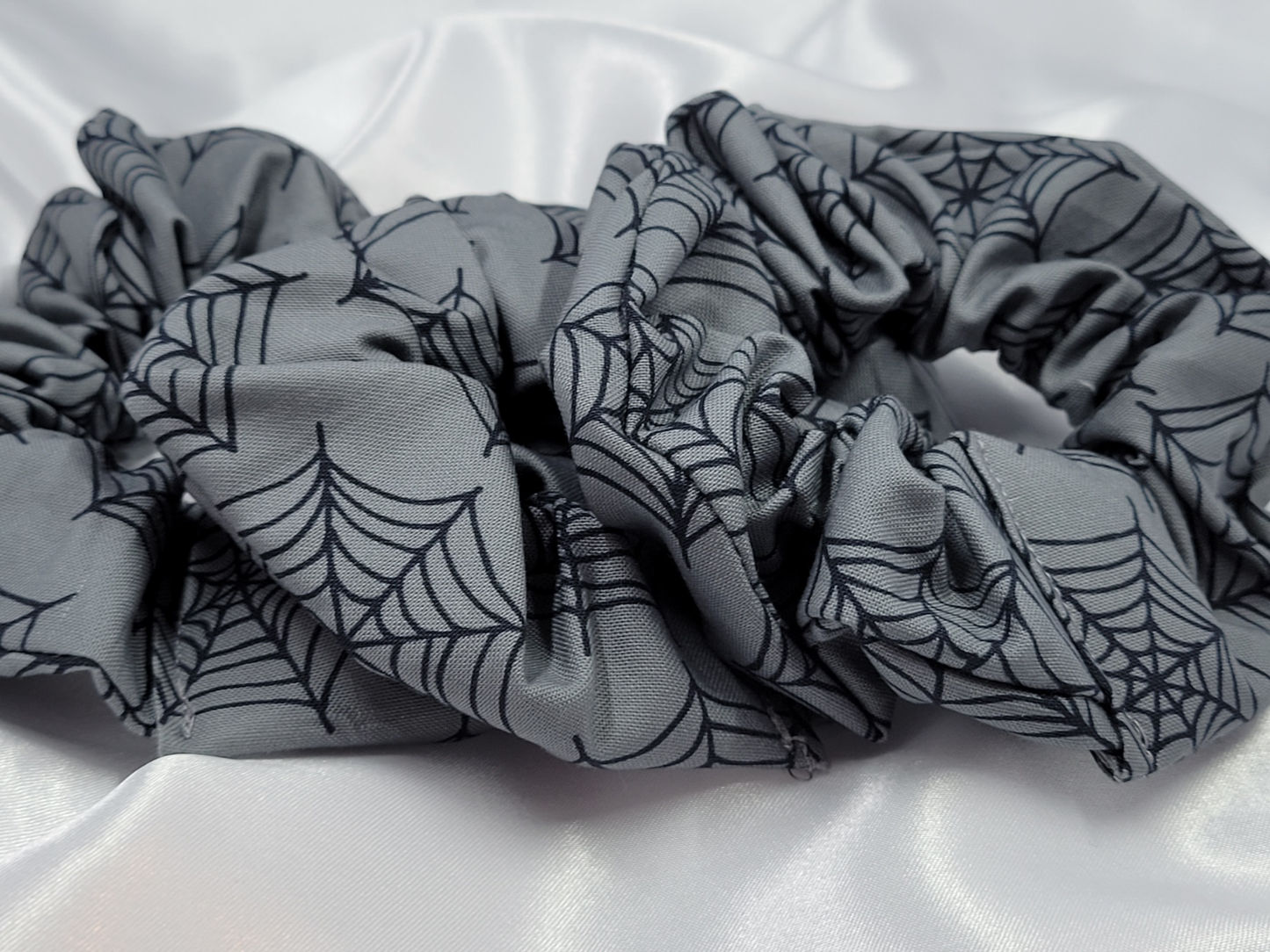 Halloween Shadow Spider Webs Cotton Scrunchies